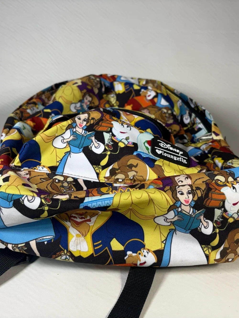 Loungefly Disney Beauty and the Beast Full Print Full-Size Backpack! Preowned